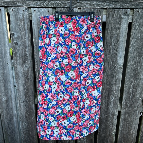 Vintage Floral Talbots Ankle Length Skirt - Picture 8 of 8